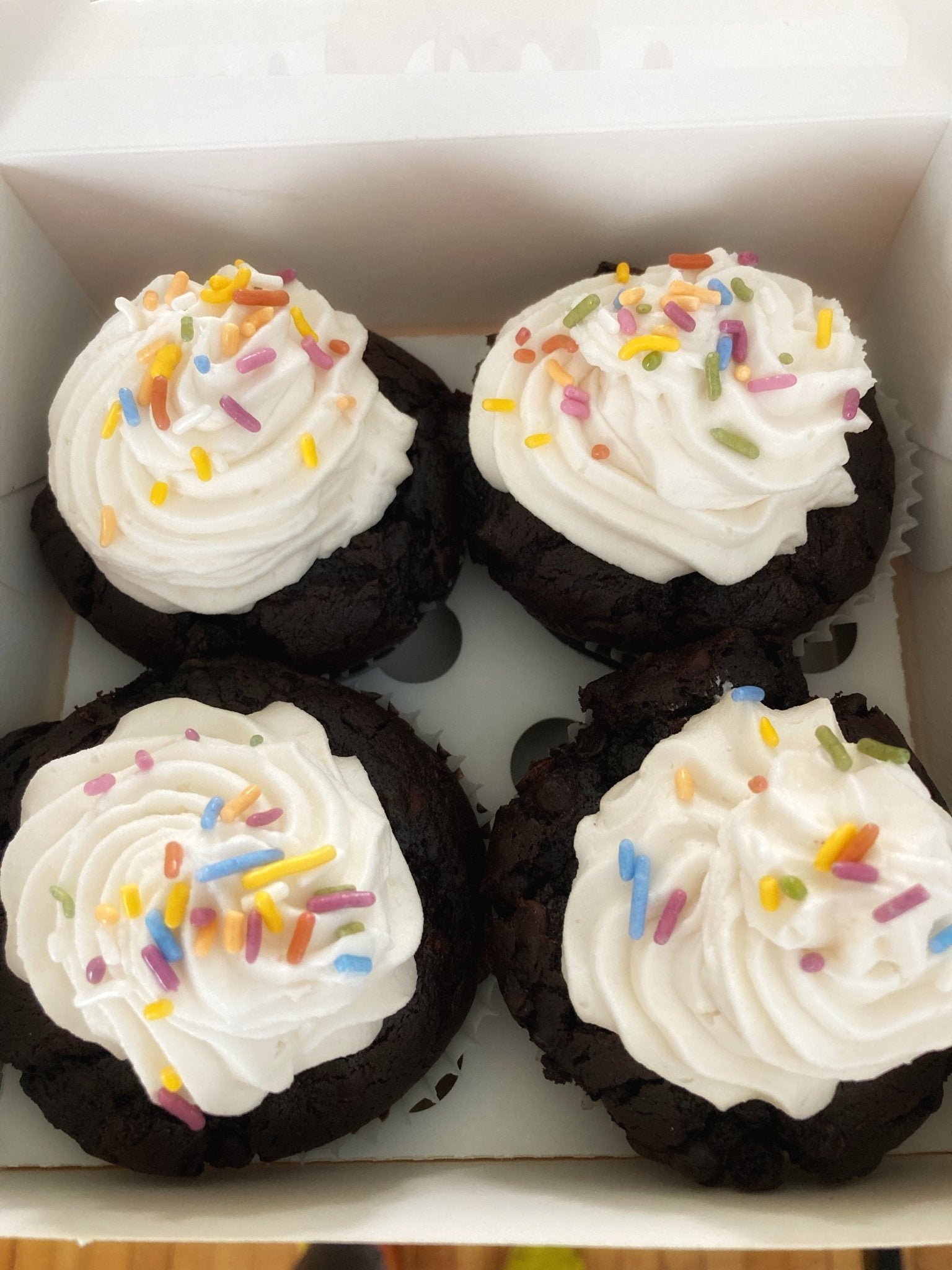 Classic Chocolate Cupcakes (Pkg of 4) - Becky D's Gluten Free Bake Shoppe