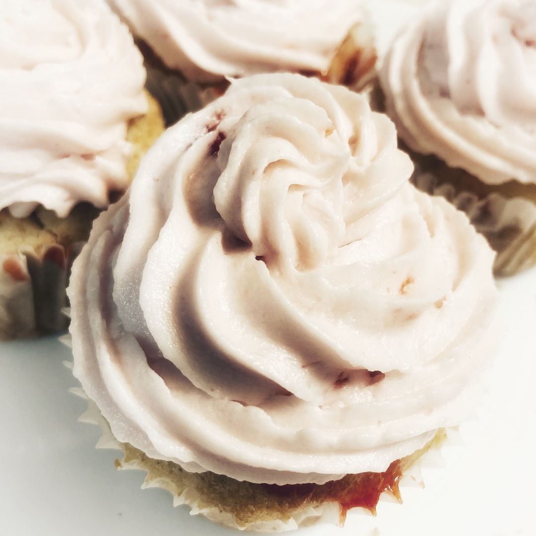 Strawberry Vanilla Cupcakes - Becky D's Gluten Free Bake Shoppe